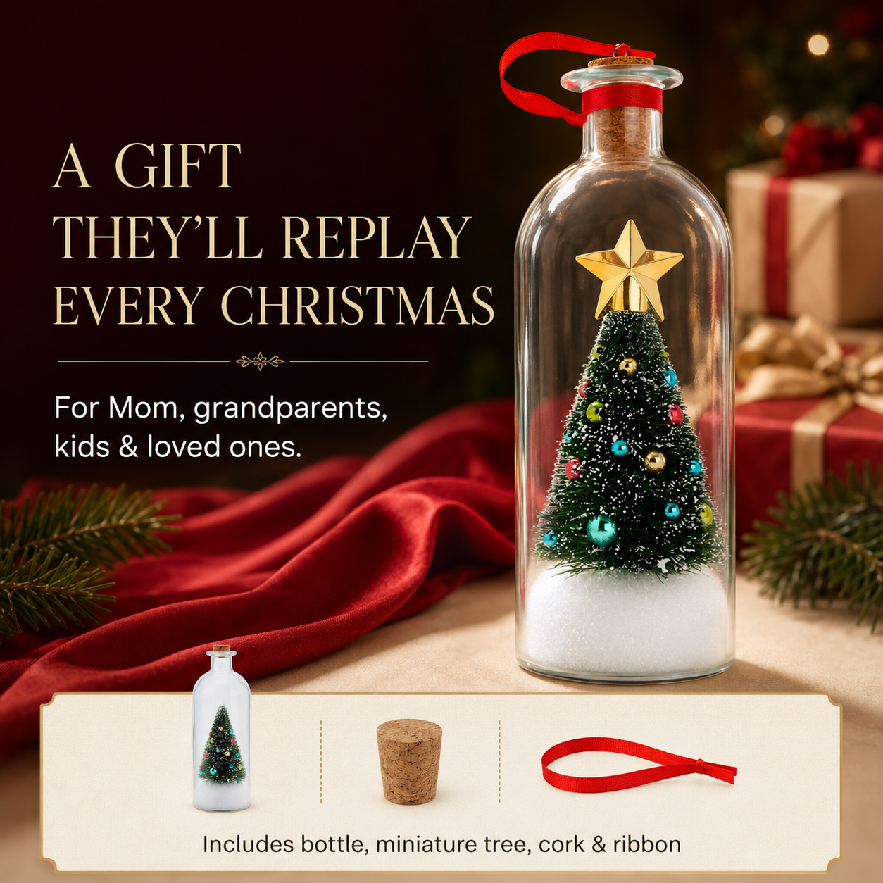 Recordable Christmas Tree Message Bottle