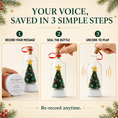 Recordable Christmas Tree Message Bottle