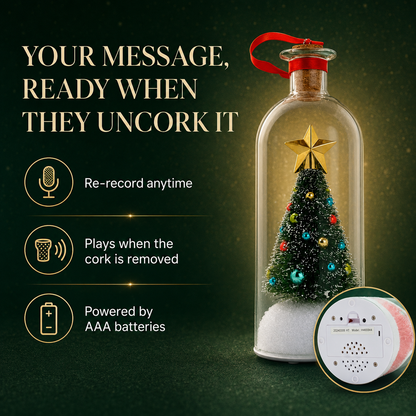 Recordable Christmas Tree Message Bottle
