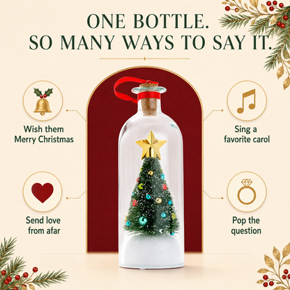 Recordable Christmas Tree Message Bottle