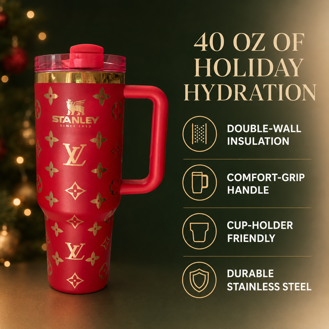 Auvoré® LV Holiday Edition 40oz Tumbler