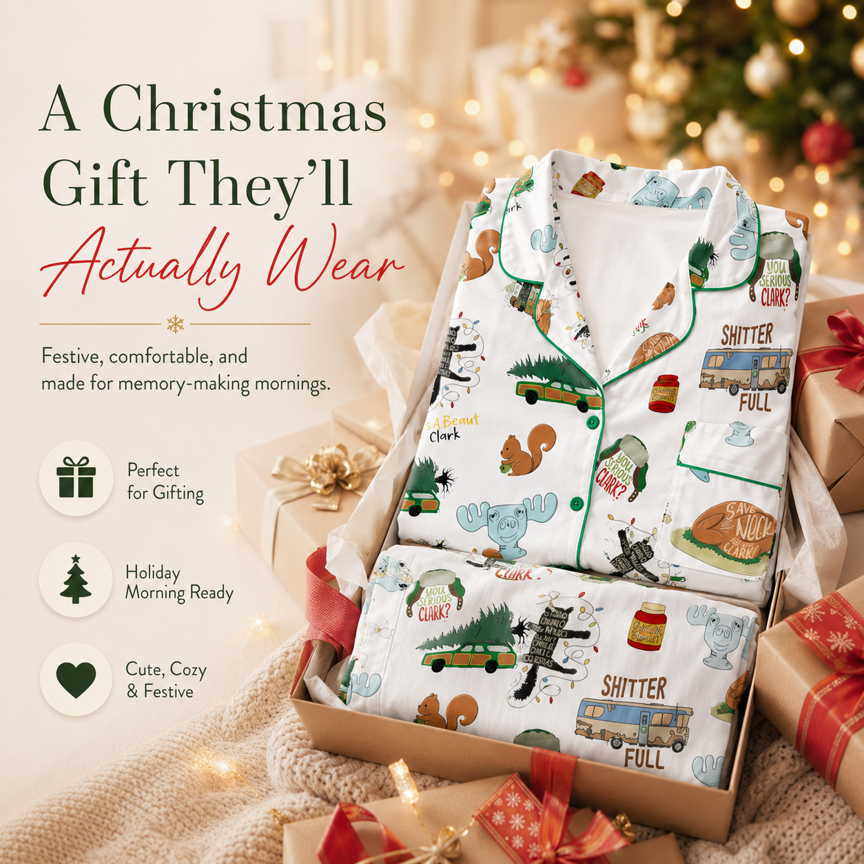 HeaHug™ It's A Beaut Clark Christmas Vacation Pajama Set