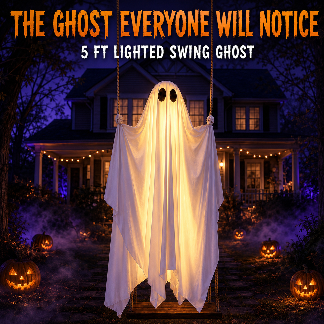 HeaHug™ 5FT Lighted Halloween Ghost with Remote Control