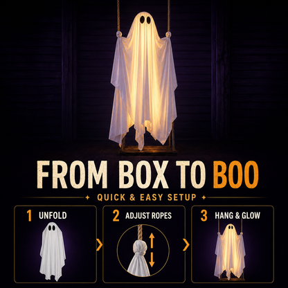 HeaHug™ 5FT Lighted Halloween Ghost with Remote Control